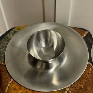 Mid Century stainless steel dip bowl
